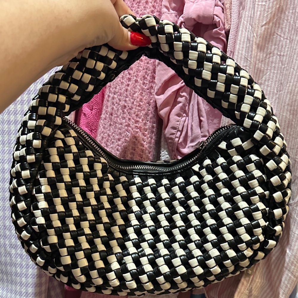 Sincerely Jules Monochrome Woven Hobo Bag